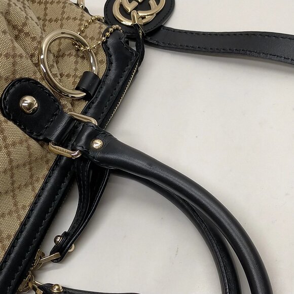 Authentic Gucci Brown Canvas Hand Bag mn660-121325 - Picture 7 of 16